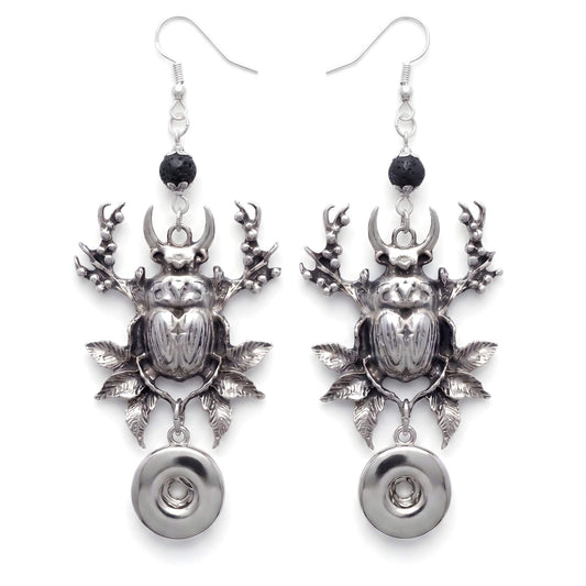 Ohrhänger "Skarabäus" Antik-Silber | MY KLIQ Basis (18mm)